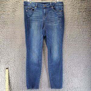 Vince Camuto Jeans Womens Size 14W Blue Skinny Stretch Denim
